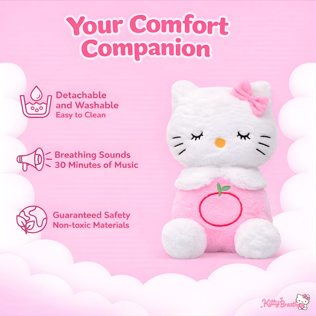 Breathing Kitty Plush for Anxiety